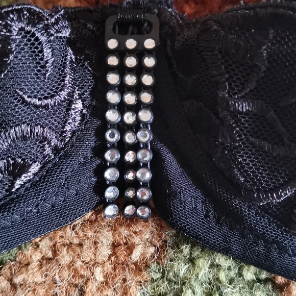 Rene Rofe Black Lace Half Coverage Bra - Picture 3 of 12